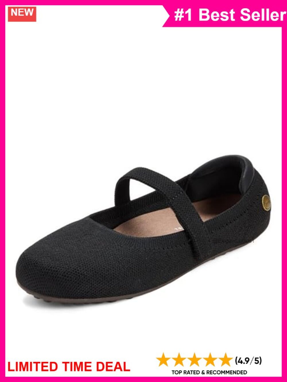 Mary Jane Travel Flat Slip-On Comfort Shoes